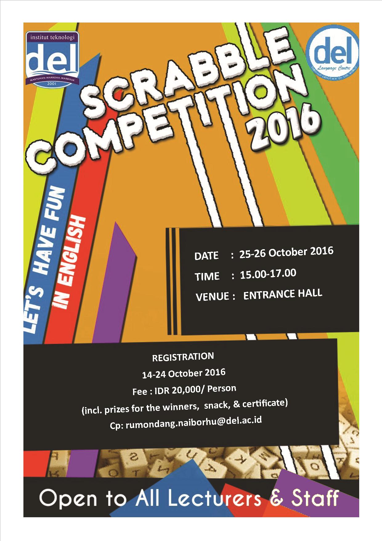 DEL LANGUAGE CREATIVE WRITING COMPETITION  (CWC) I 2016
