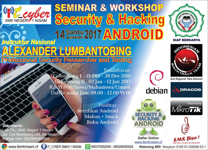 Seminar Dan Workshop Security Hacking & Android di IT Cyber SMK Nisam