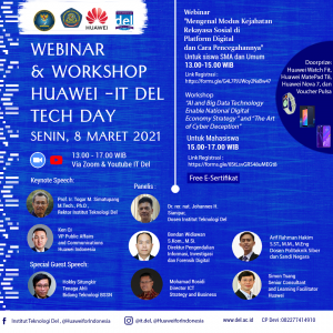 Webinar dan Workshop bersama Huawei Indonesia dan IT Del
