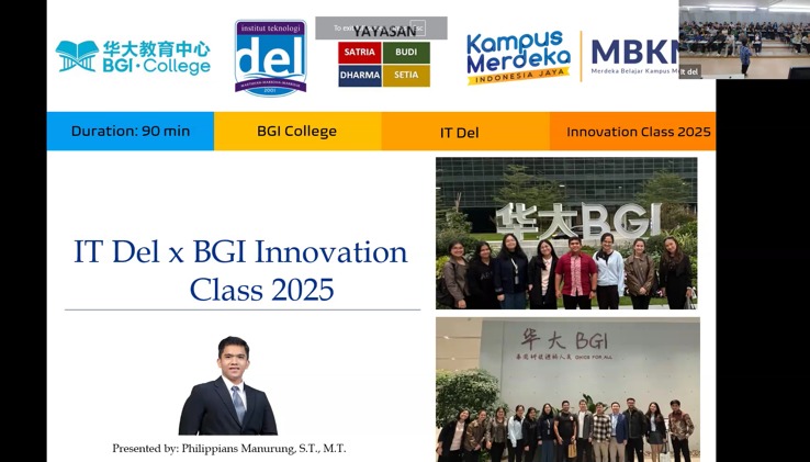 IT Del Adakan Sosialisasi MBKM – Program Magang Mandiri Beijing Genomics Institute (BGI)
