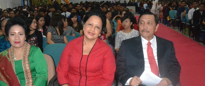 Perayaan Natal Epiphania Del dihadiri Ketua Pembina Yayasan Del Luhut B. Pandjaitan beserta Keluarga dan Tamu Undangan