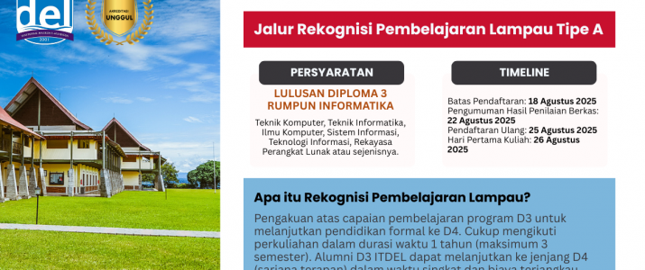 Penerimaan Mahasiswa Baru Program Rekognisi Pembelajaran Lampau Sarjana Terapan Teknologi Rekayasa Perangkat Lunak Tahun 2025
